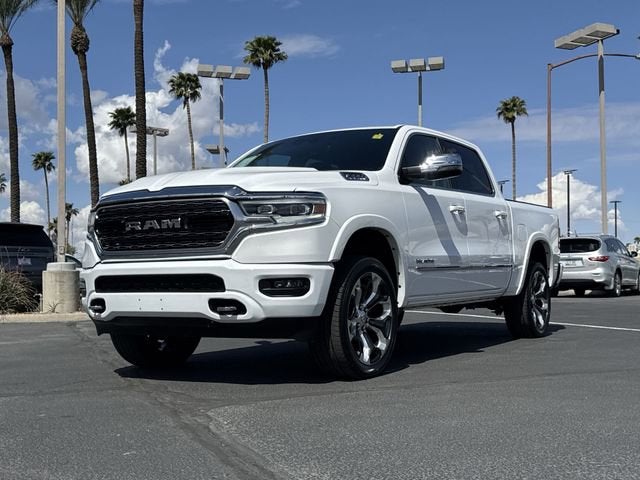 2023 RAM 1500 Limited Crew Cab 4x2 5'7" Box in White — front three-quarter view