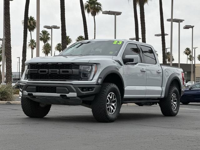2023 Ford F-150 Raptor in Gray — front three-quarter view
