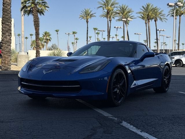 2016 Chevrolet Corvette Stingray Z51 2LT in Laguna Blue Metallic Tintcoat — front three-quarter view