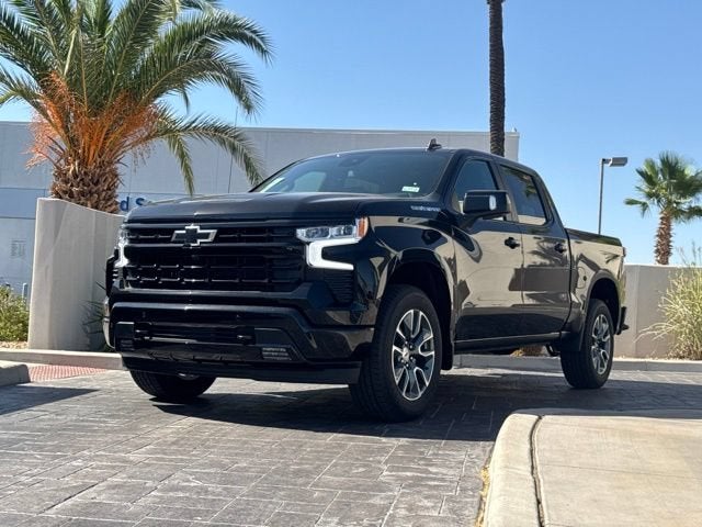 2026 Chevrolet Silverado 1500 RST in Black — front three-quarter view