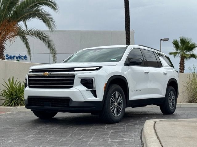 2026 Chevrolet Traverse LT in Summit White — front three-quarter view