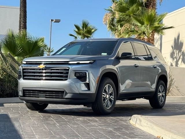 2026 Chevrolet Traverse LT in Sterling Gray Metallic — front three-quarter view