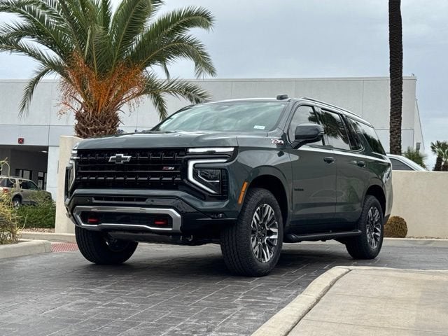2026 Chevrolet Tahoe Z71 in Cypress Gray — front three-quarter view