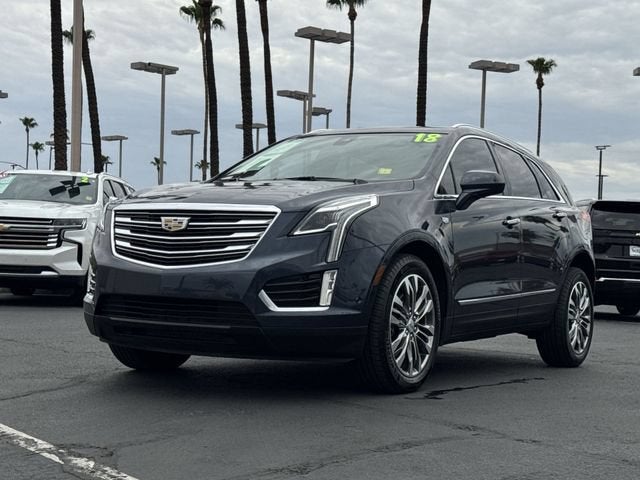 2018 Cadillac XT5 Premium Luxury FWD in Harbor Blue Metallic — front three-quarter view