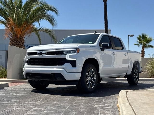 2026 Chevrolet Silverado 1500 RST in Summit White — front three-quarter view
