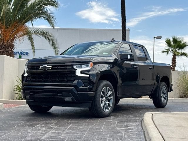 2026 Chevrolet Silverado 1500 RST in Black — front three-quarter view