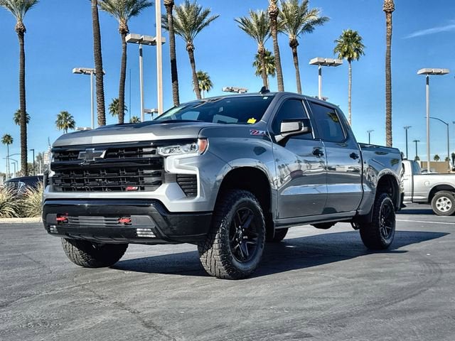 2024 Chevrolet Silverado 1500 LT Trail Boss in Sterling Gray Metallic — front three-quarter view