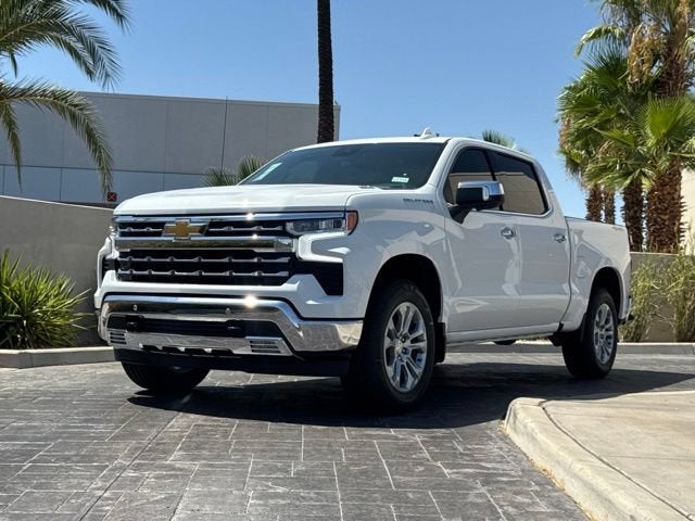 2026 Chevrolet Silverado 1500 LTZ in Summit White — front three-quarter view