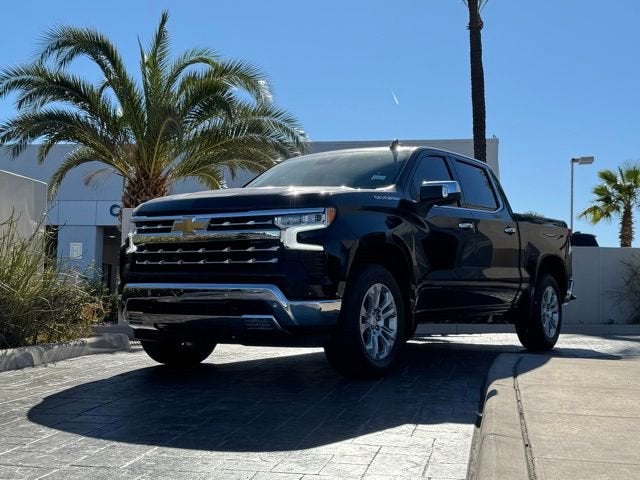 2026 Chevrolet Silverado 1500 LTZ in Black — front three-quarter view