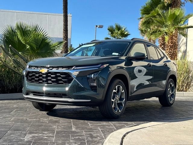 2026 Chevrolet Trax LT in Cypress Gray — front three-quarter view