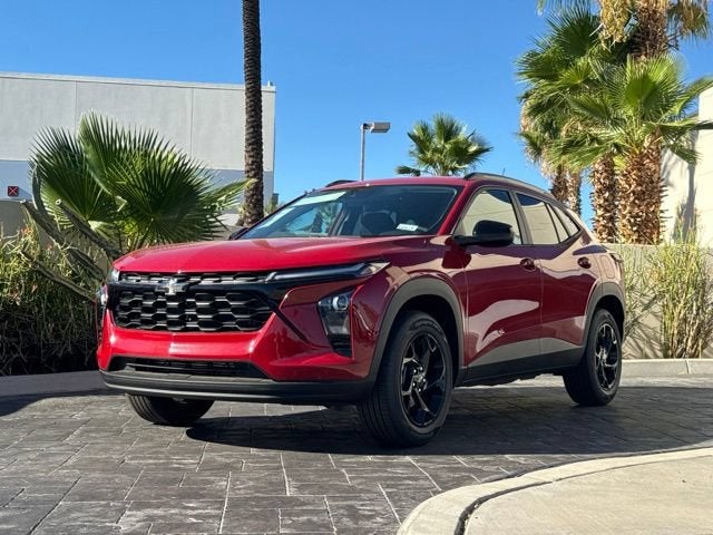 2026 Chevrolet Trax LT in Apex Red — front three-quarter view