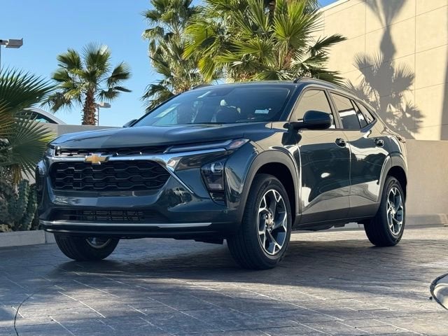 2026 Chevrolet Trax LT in Cypress Gray — front three-quarter view