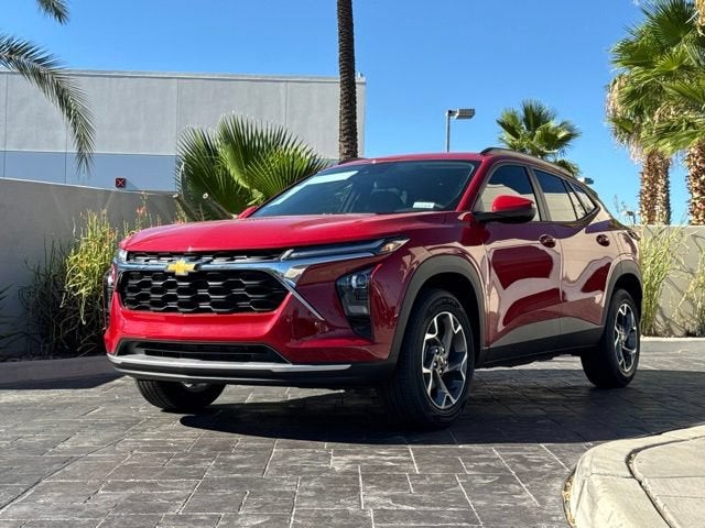2026 Chevrolet Trax LT in Apex Red — front three-quarter view