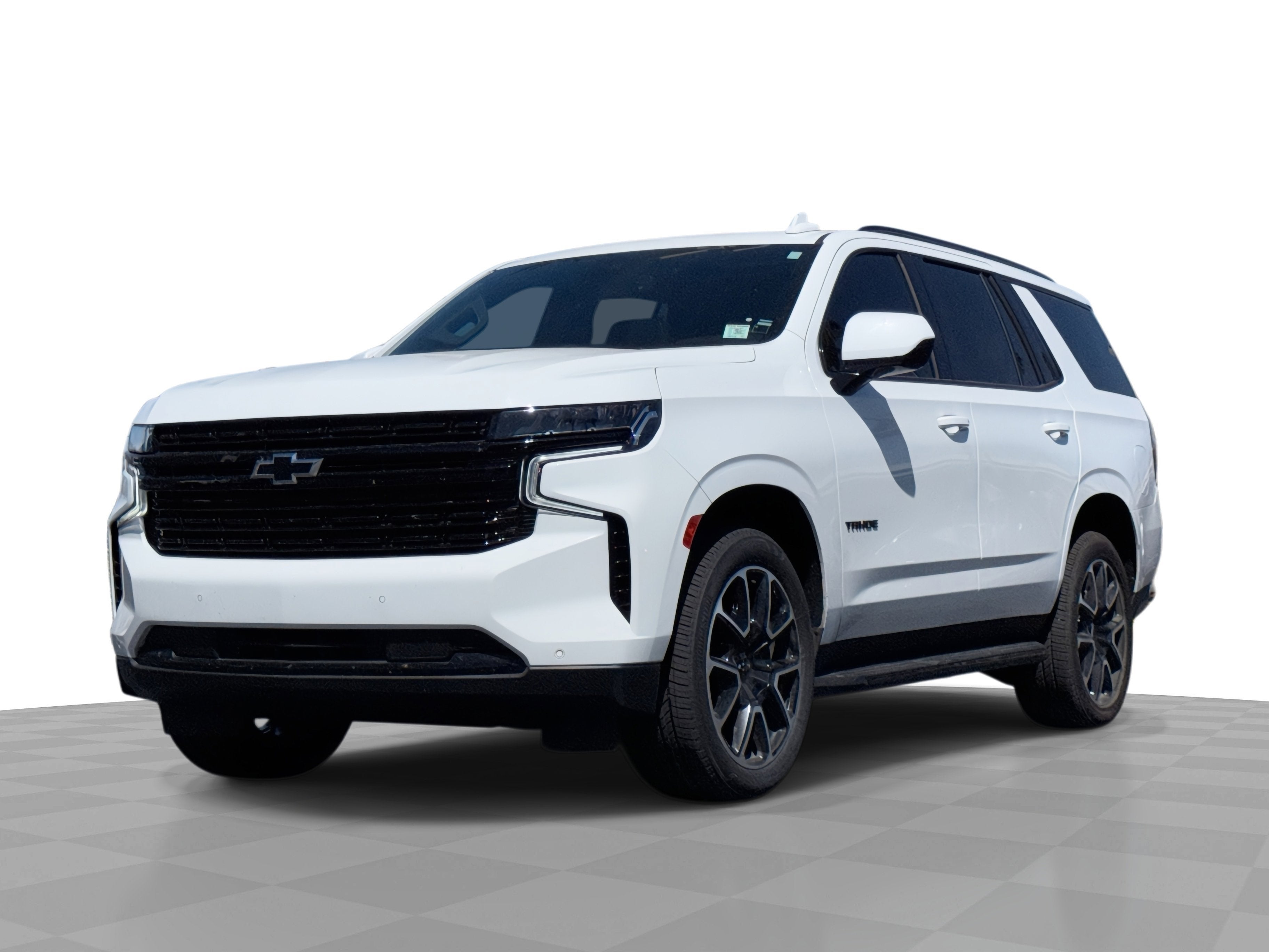 2023 Chevrolet Tahoe RST in Summit White — front three-quarter view